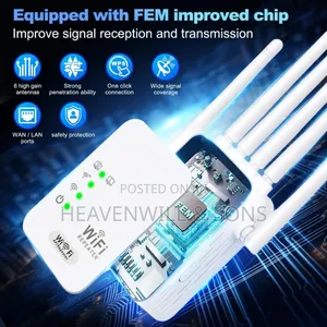 Long Range 1200mbps Wifi Extender Repeater Dual Band 6 Gain Antenna!