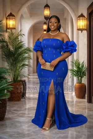 Blue Dress Ladies Quality Material