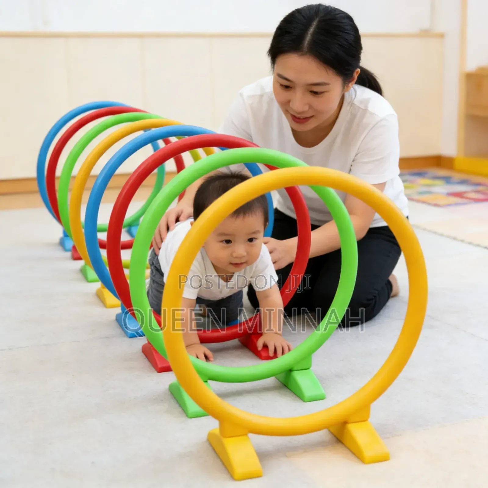 Heavy Duty Autism Sensory Toys/Kids Agility Hoop Set/Drilling Ring 8pc