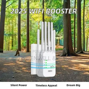 Long Range 1200mbps Wifi Extender Repeater Dual Band 6 Gain Antenna!