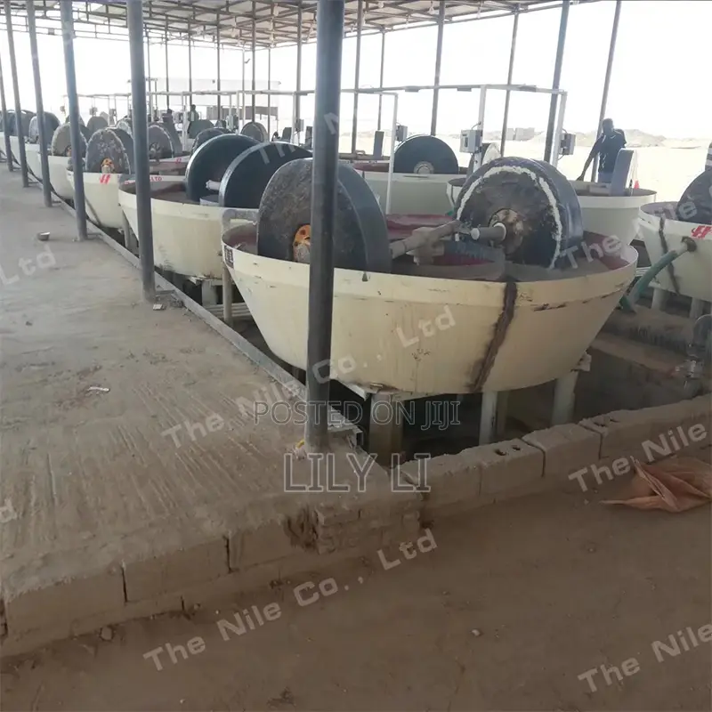 Wet Pan Mill With Long Life Rollers for Gold Ore Milling