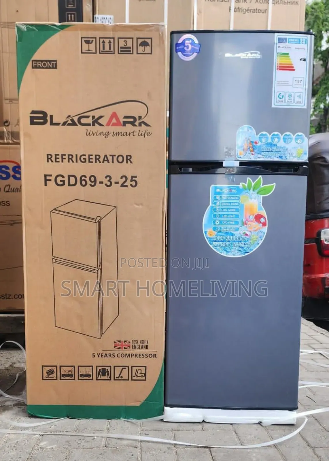 Blackark Brand Double-Door Refrigerator