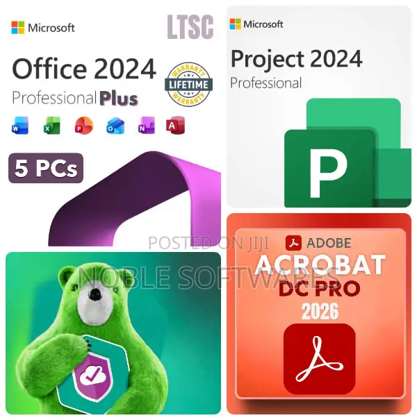 Microsoft Office 2024 Professional Plus + Acrobat Pro ( 5 User )