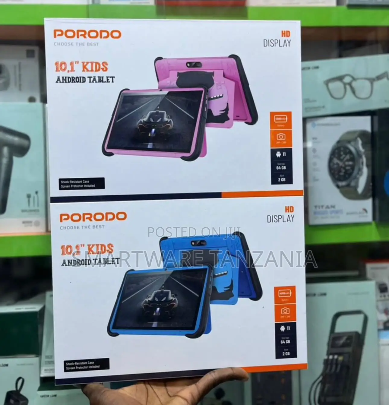 Porodo 10.1 Inch Kids Android 11 Tablet 64gb Hd With Case