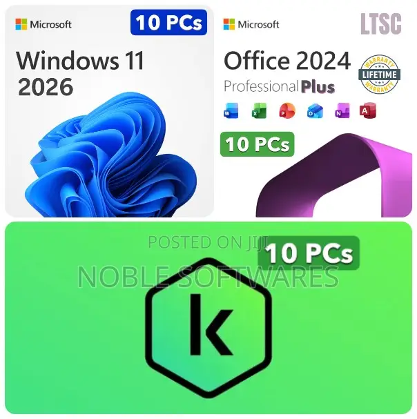 Windows 11 Pro + Microsoft Office 2024 + Kaspersky ( 10 User )