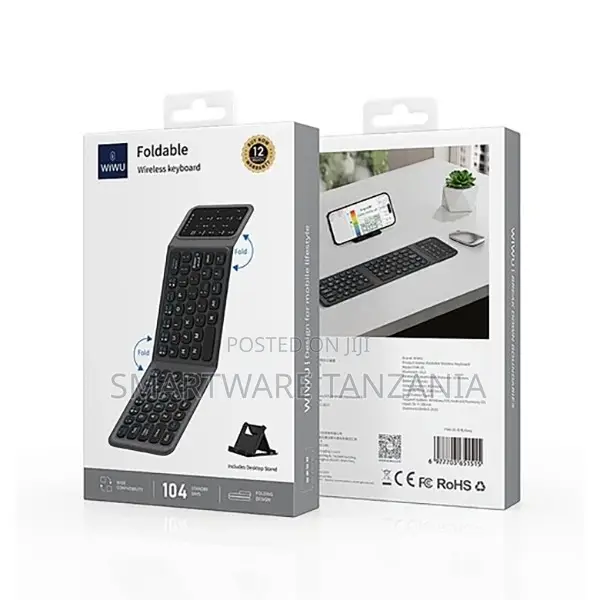 Wiwu Foldable Wireless Bluetooth Keyboard 104 Keys With Stand