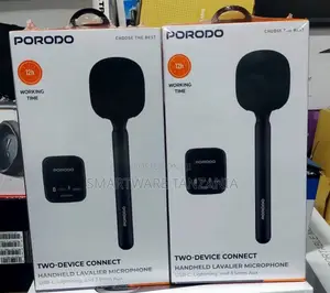 Porodo Wireless Handheld Lavalier Microphone 12hr Usb-C Aux