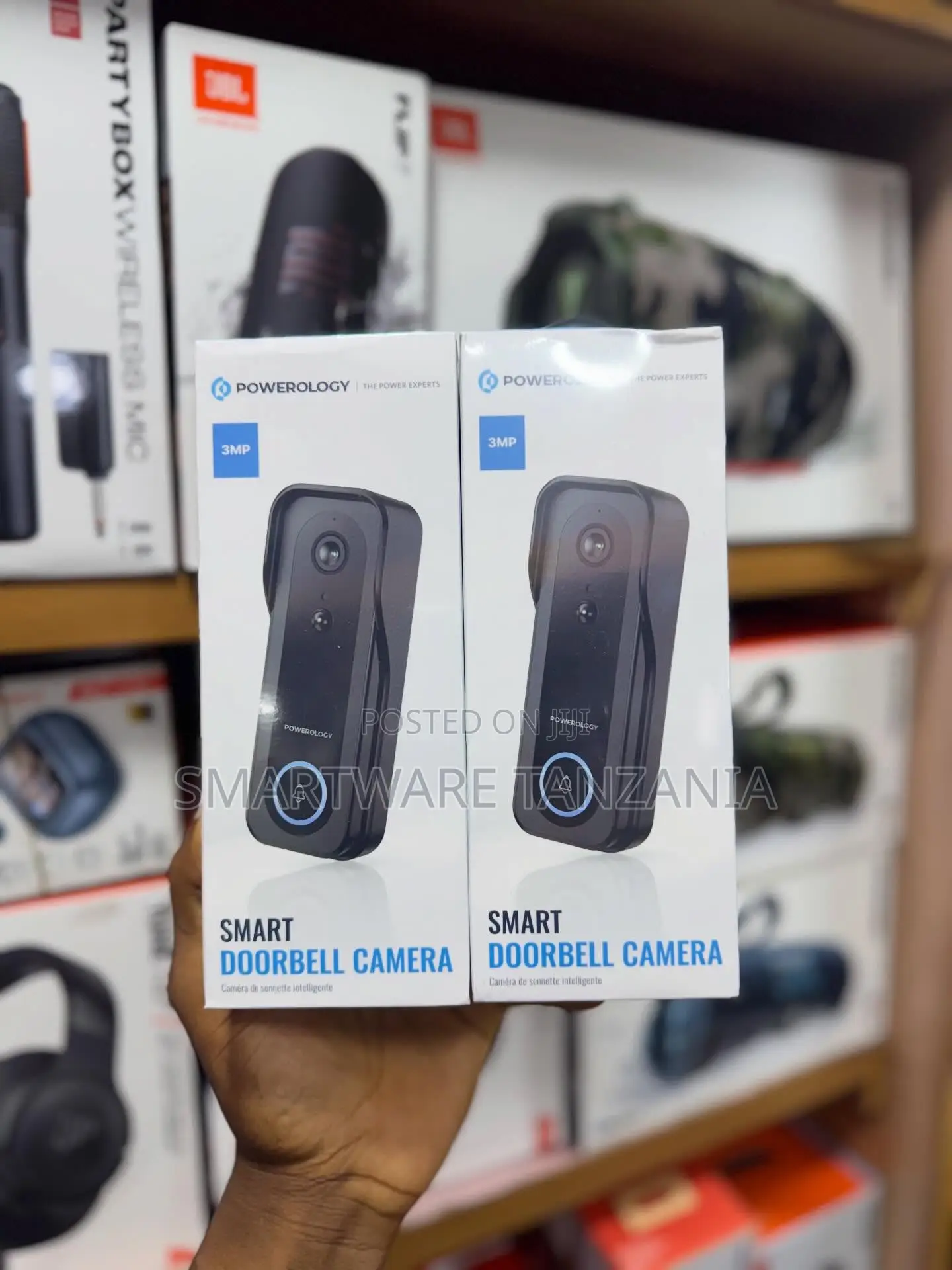 Powerology Smart Doorbell Camera 3mp Wifi Video Doorbell