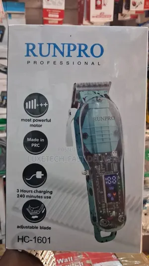 Runpro Transparent Professional Hair Clipper (Rechargeable)