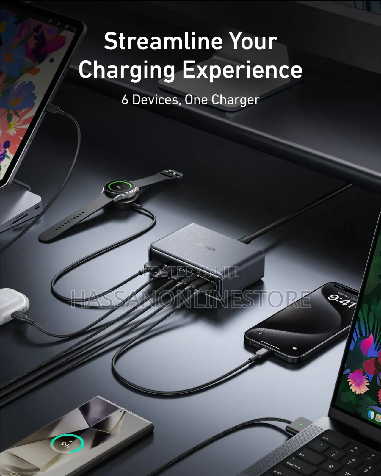 Anker Prime Charger (200w, 6 Ports, Gan)