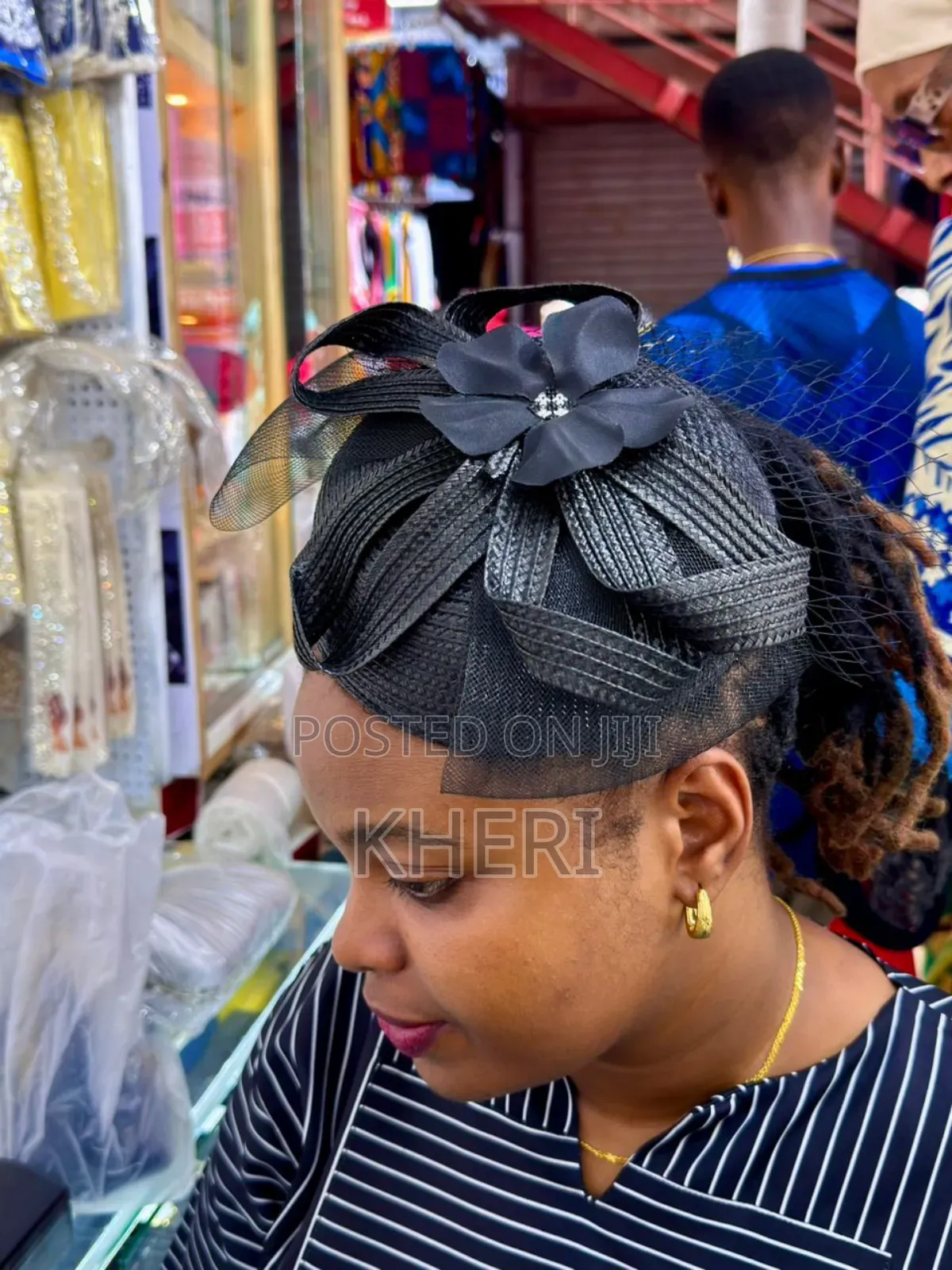Elegant Black Fascinator Caps