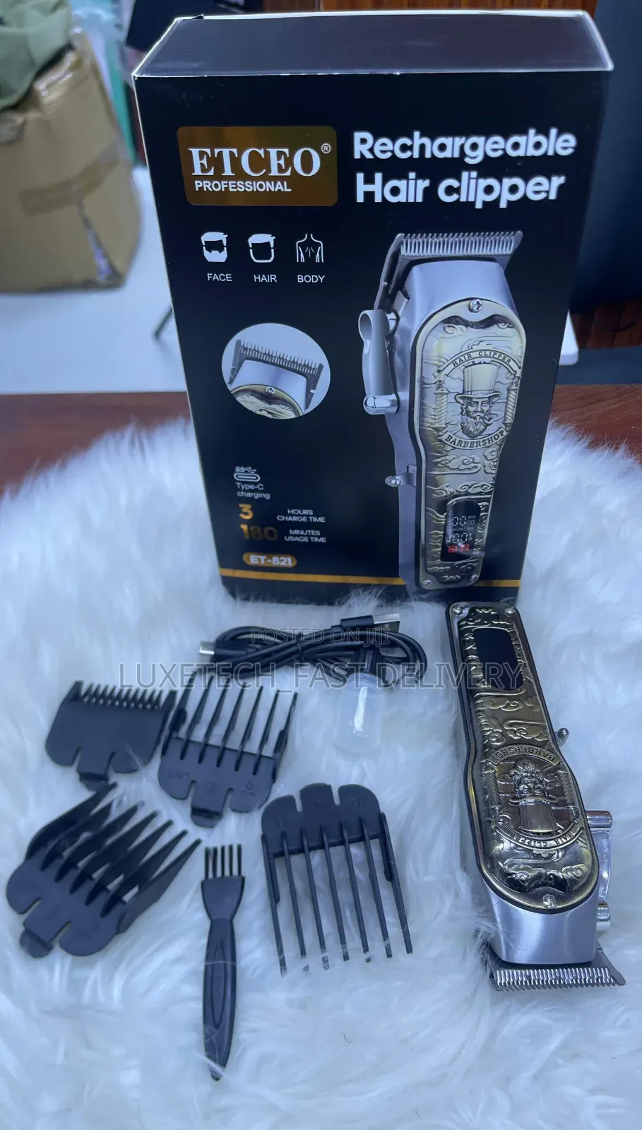 Etceo Professional Rechargeable Hair Clipper Et-821