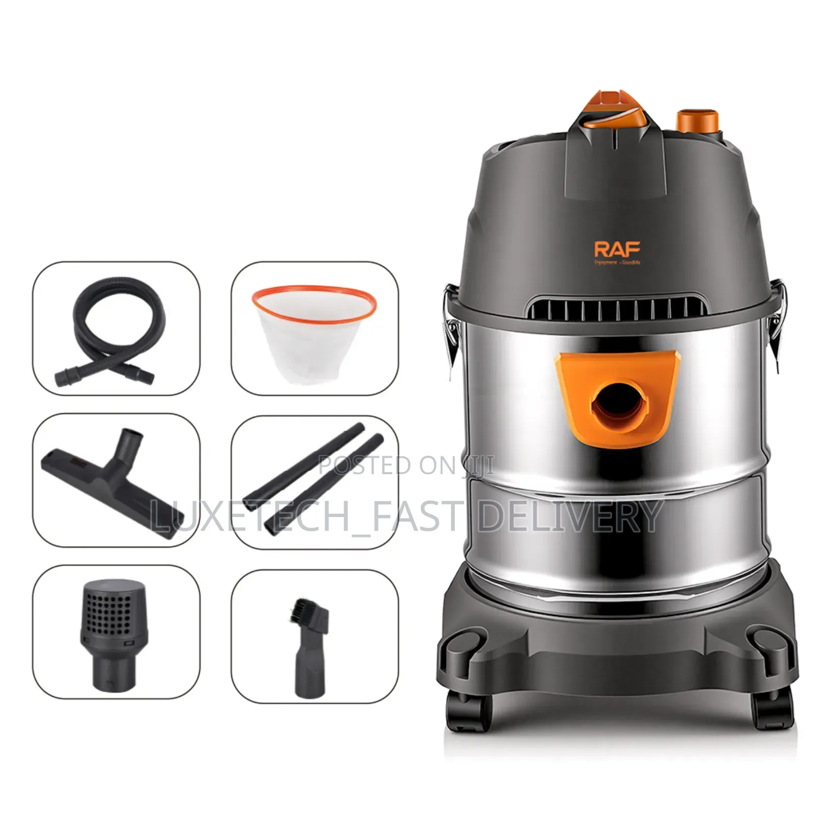 Raf R.8719 Vacuum Cleaner 20-Litres for Wet and Dry Cleaning