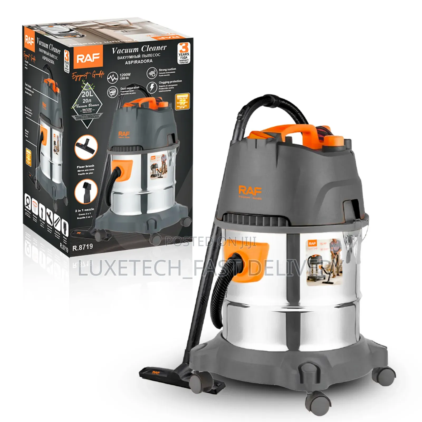 Raf 20-Liters Wet and Dry Vacuum Cleaner R.8719