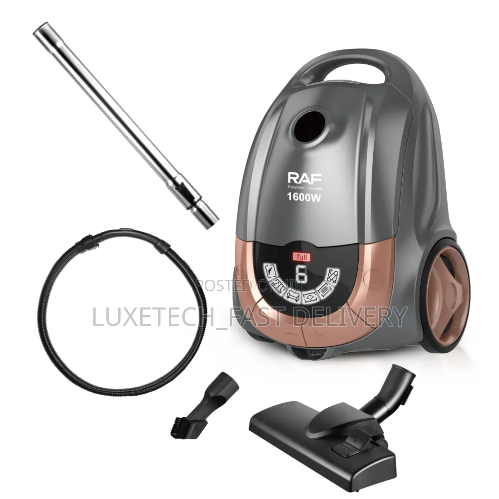 Raf R.8681b High-Power Digital Canister Vacuum Cleaner 3.5-Liters