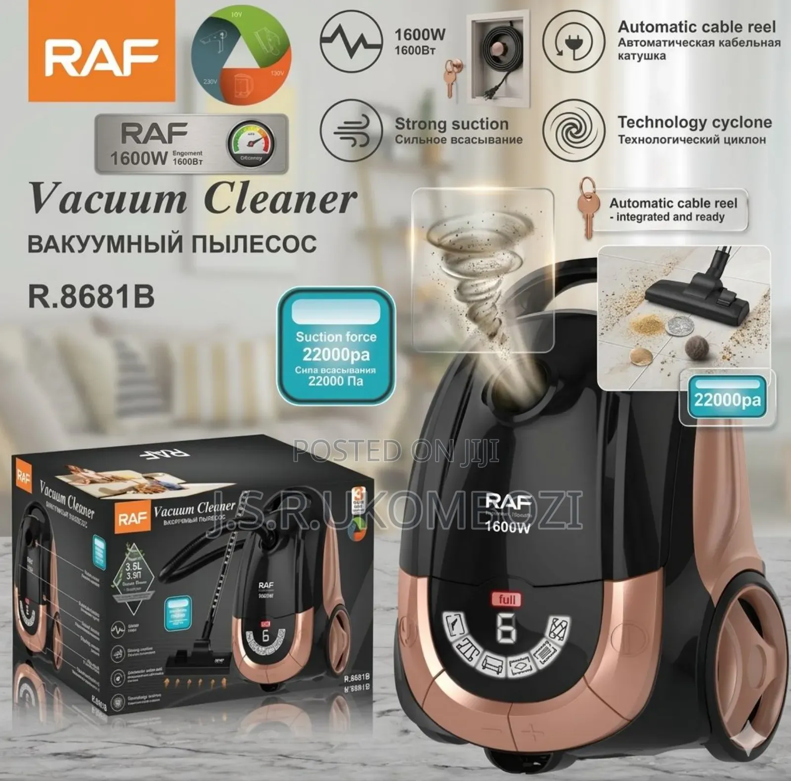 *Raf Vaccum Cleaner 1600w