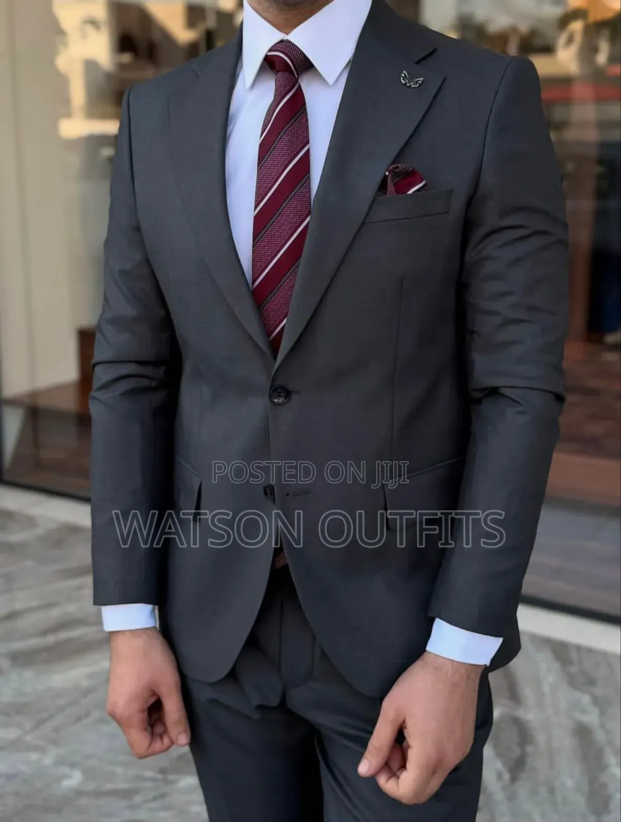 2 PCS 2 Buttons Men's New and Original Suits Materials Quality