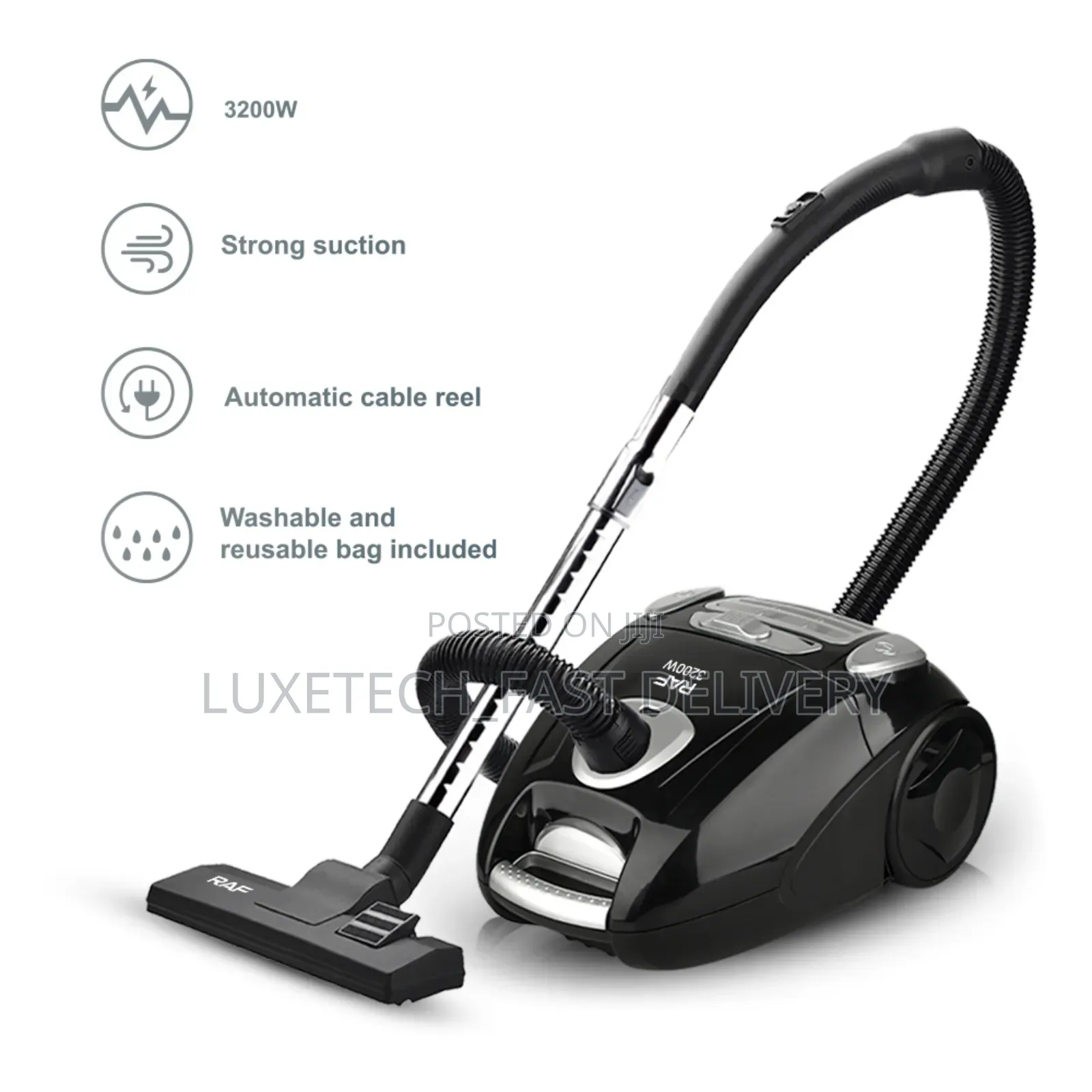 Raf R.8701 3200w Powerful Vacuum Cleaner 4.5-Liters (Dry Use)