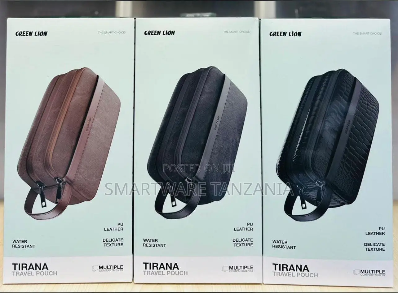 Green Lion Tirana Travel Pouch Pu Leather Water Resistant 3 Colors