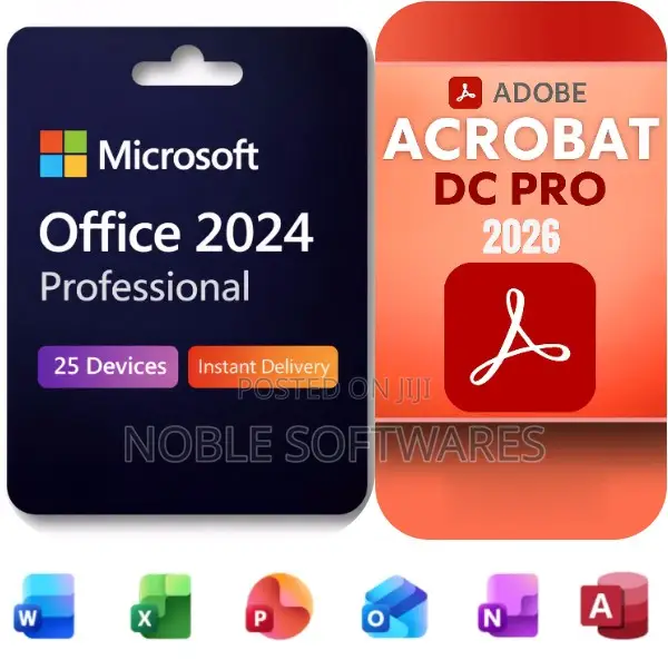 Microsoft Office 2024 Professional + Adobe Acrobat Pro ( 25 Devices )