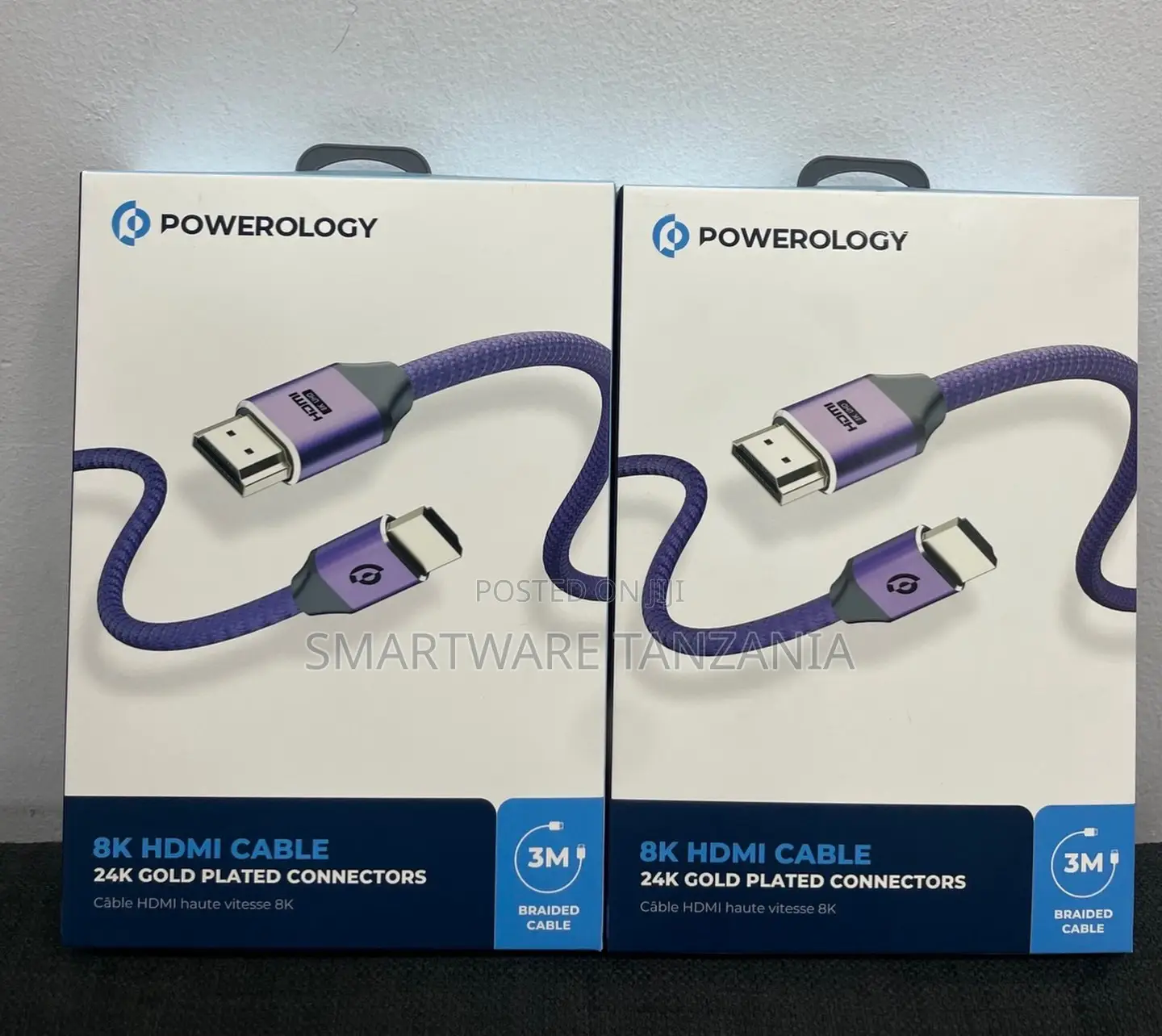 Powerology Hdmi Cable 3m Braided Gold Plated Connectors