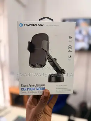 Powerology Raven Auto-Clamping Car Phone Mount 360 Rotation Suction