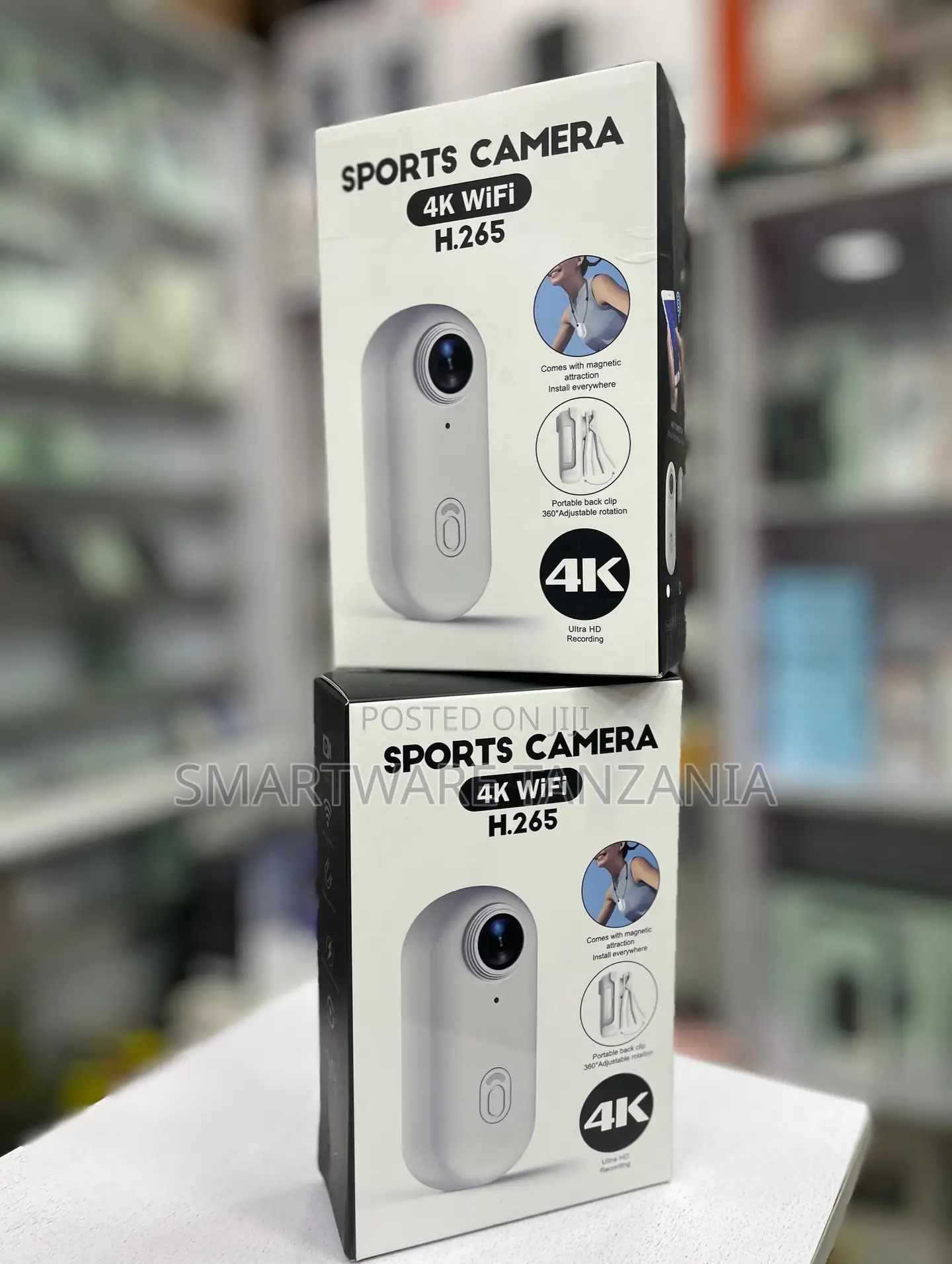 Wifi Sports Camera H.265 Ultra Hd Magnetic Clip Portable Action