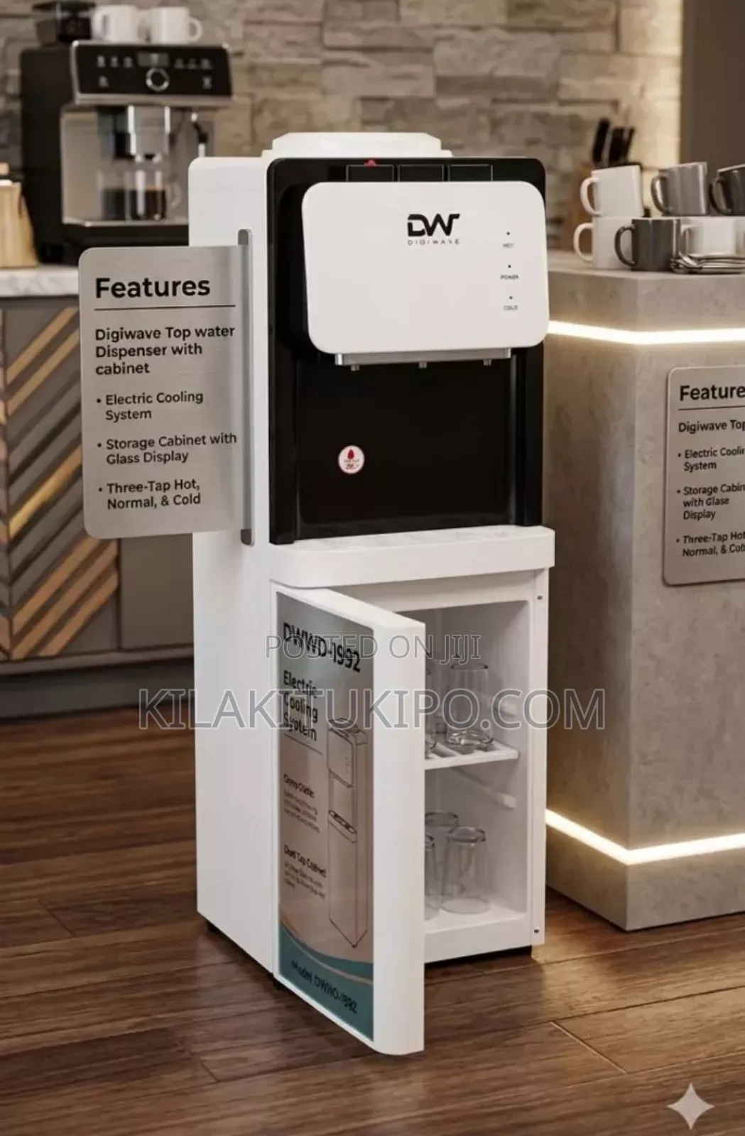 Digiwave Top Water Dispenser With Cabinet