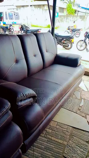 Dark Brown Leather Sofa