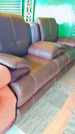 Dark Brown Leather Sofa