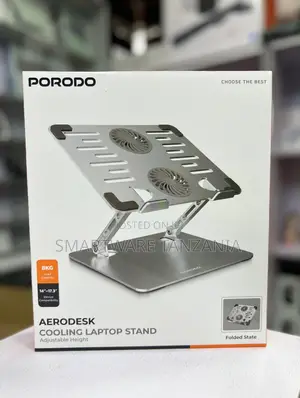 Porodo Aerodesk Cooling Laptop Stand 14-17.3 Inch 8kg Dual Fans
