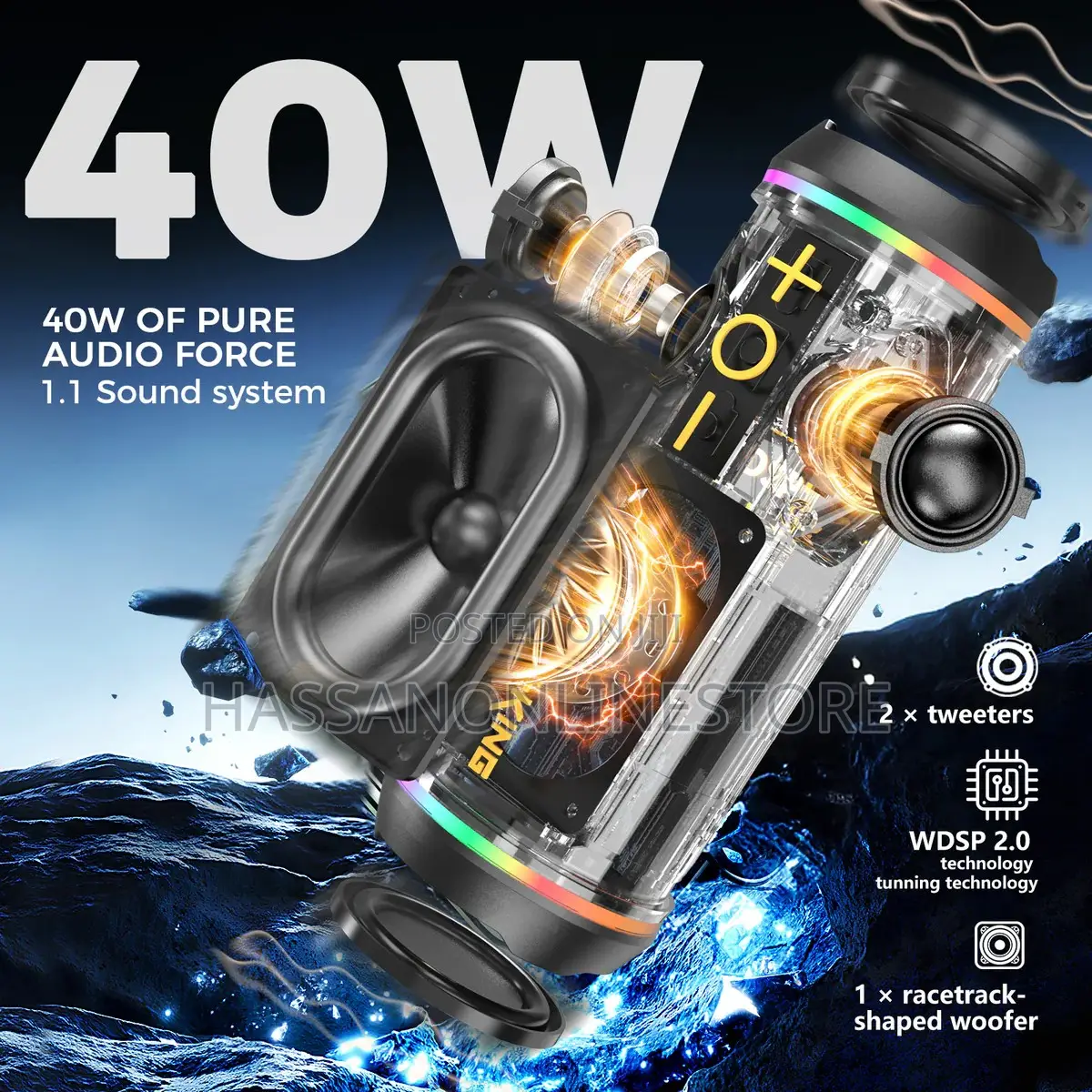W-King D220 40w Portable Bluetooth Speaker