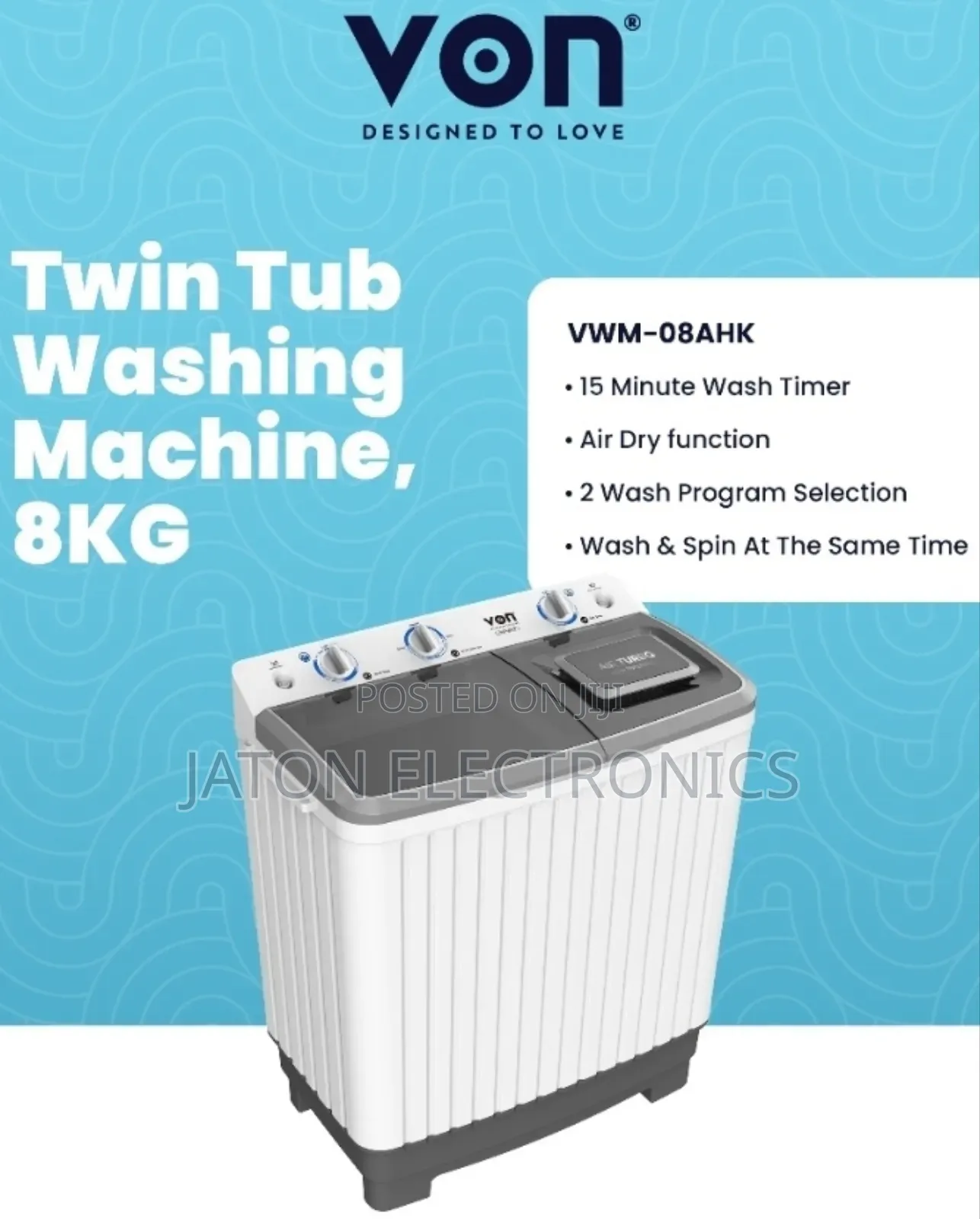 Von Manual Washing Machine 8kg