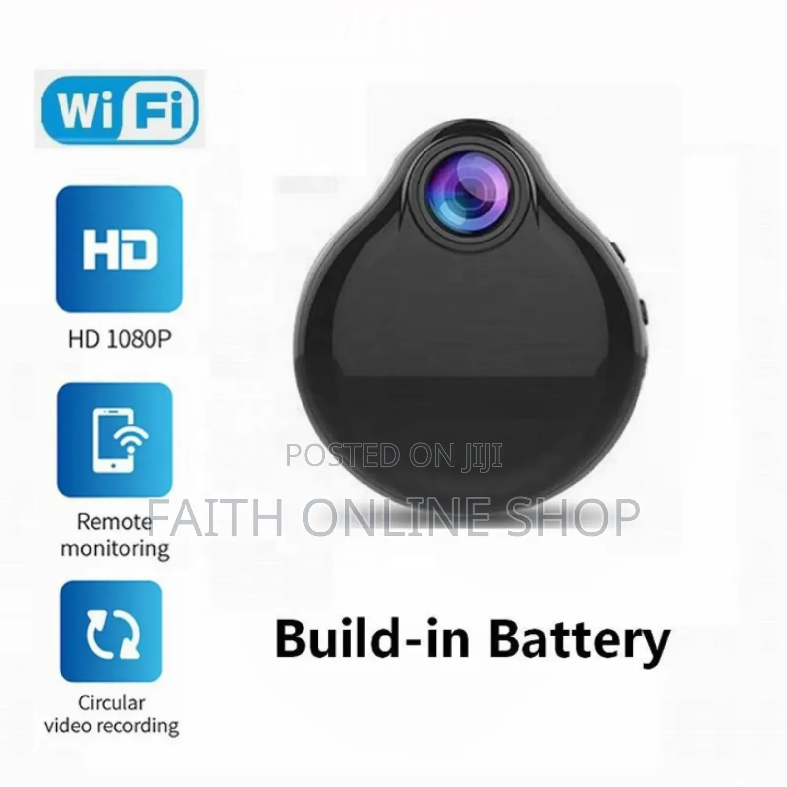 Mini Wifi Spy Camera Pendant Design– Ulinzi Wa Kisasa Ndani Ya Mfuko!