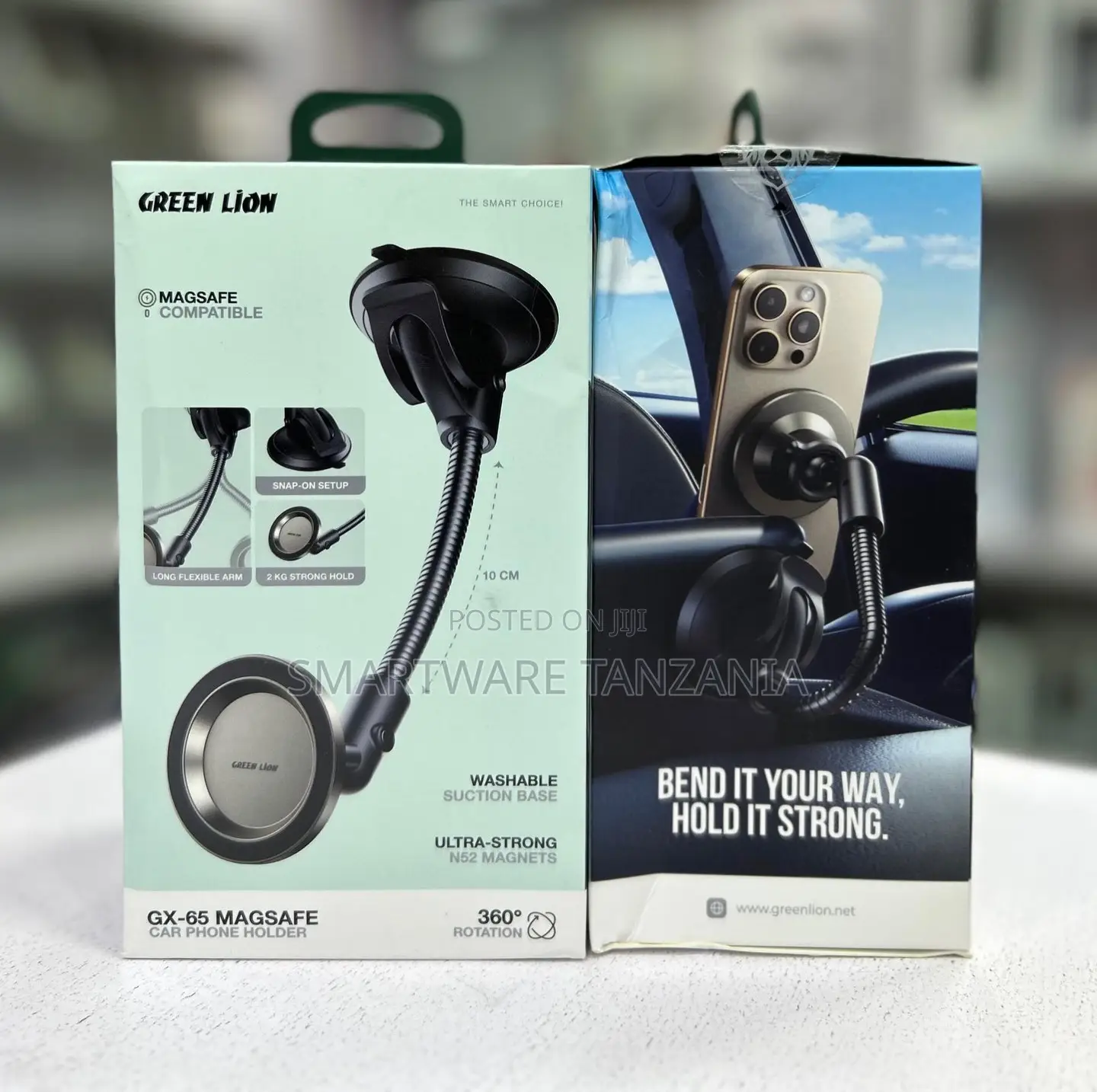 Green Lion Gx-65 Magsafe Car Phone Holder N52 Magnet Flexible Arm