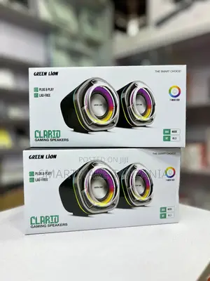 Green Lion Clario Gaming Speakers 7-Mode RGB Bt 5.3 Aux Plug Play