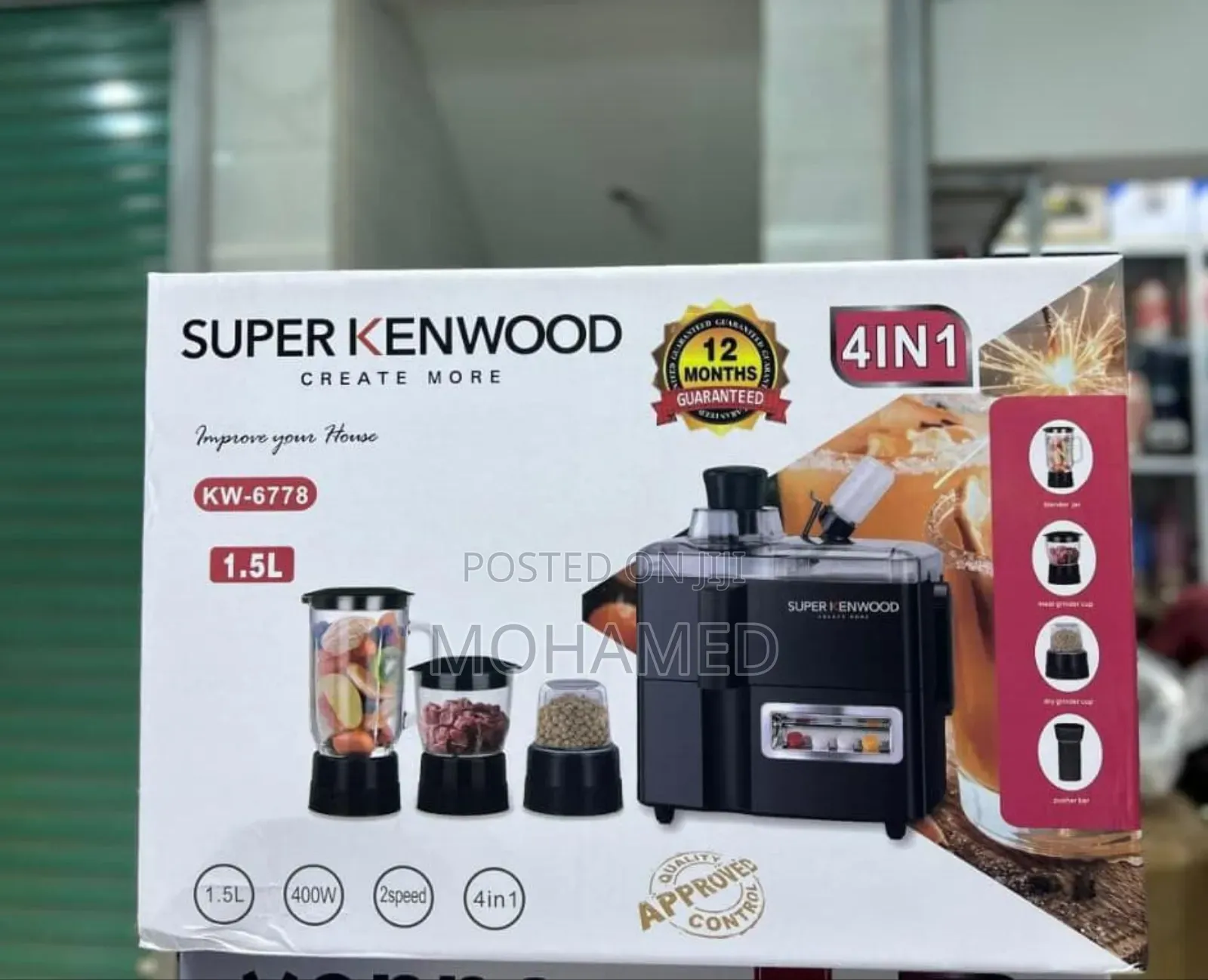 *Juicer Kenwood 4 in 1 (Lita 1.5)