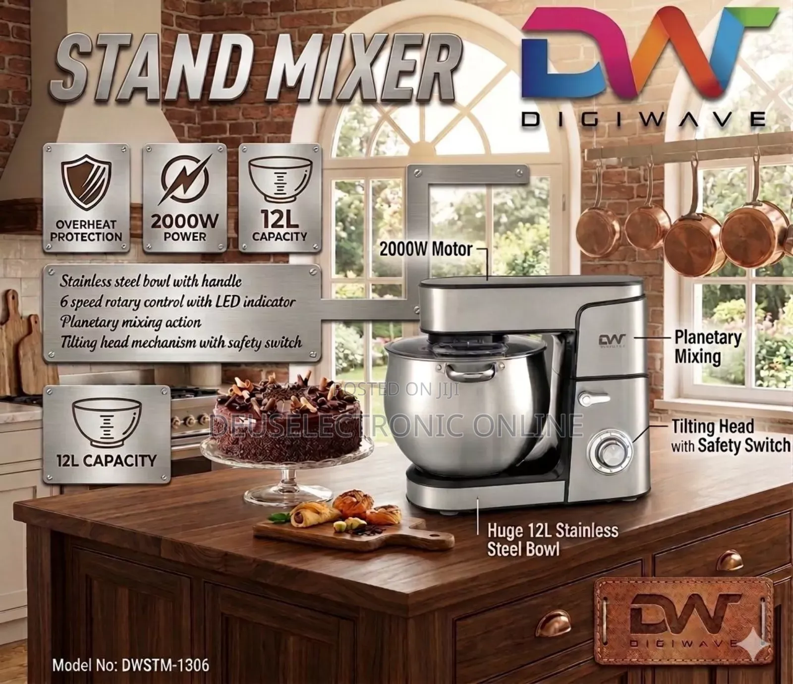 *Digiwave Stand Mixer 12l at 390,000*