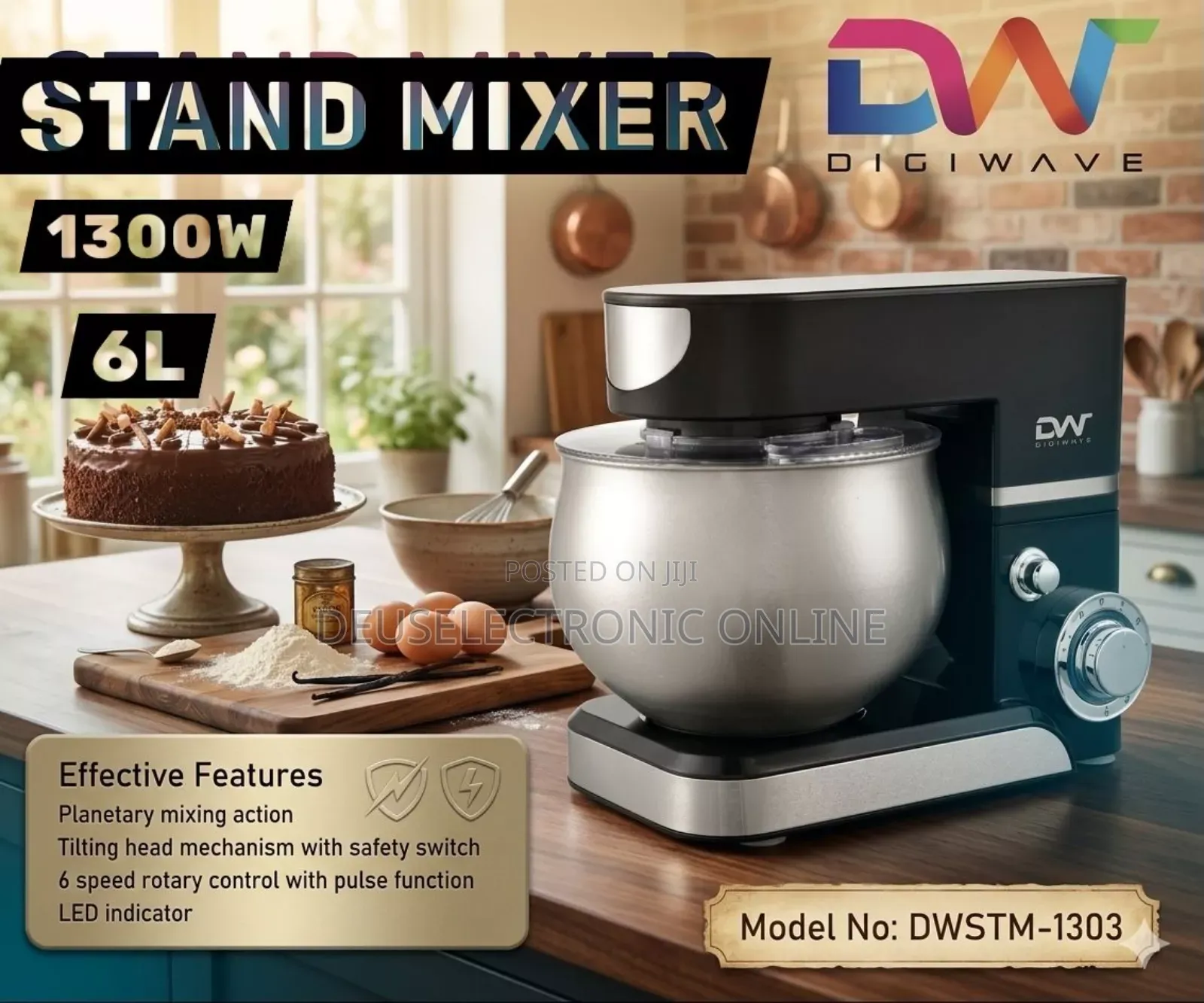 *Digiwave Stand Mixer 6l