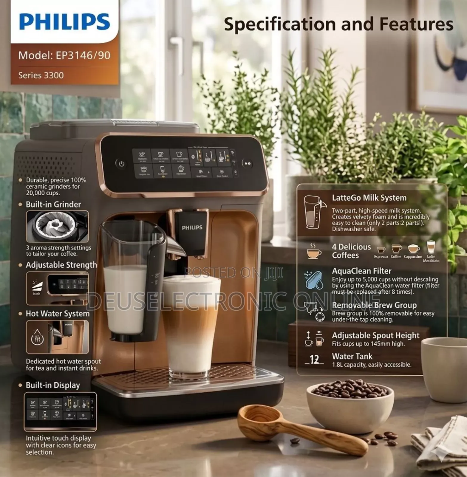 *Philips Automatic Coffee Machine Ep3146*