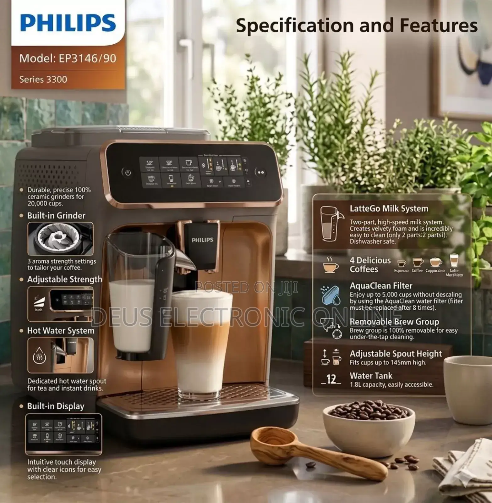 *Philips Automatic Coffee Machine Ep3146*