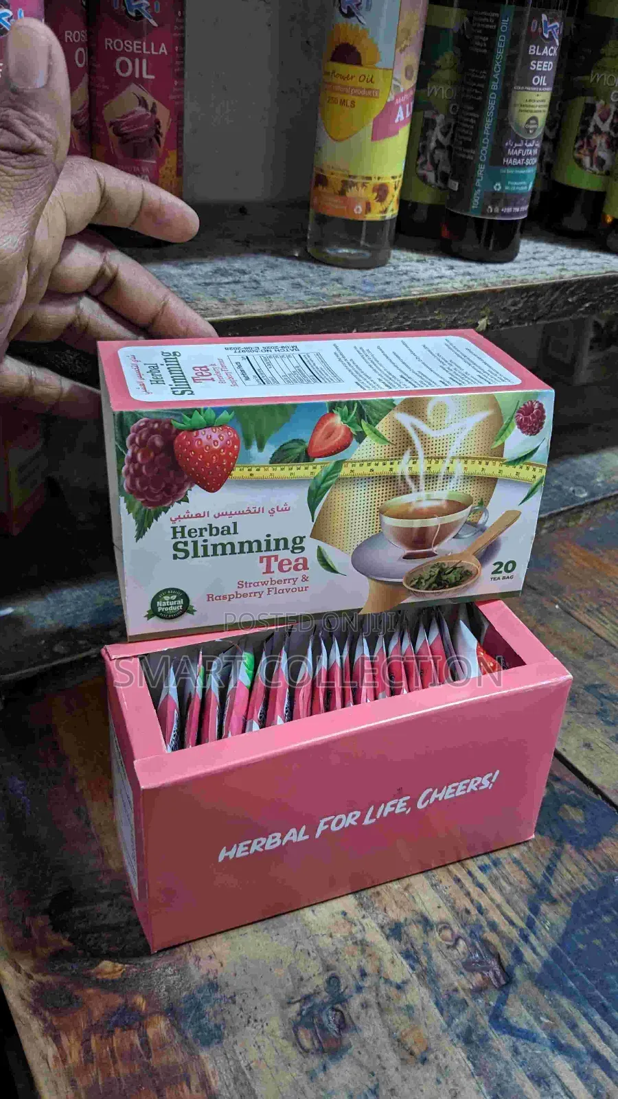 Herbal Natural Slimming Tea With Strawberry/Apple Flavor 20 Sachets