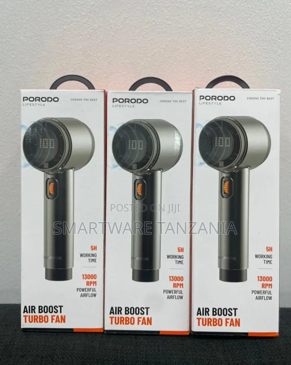 Porodo Lifestyle Air Boost Turbo Fan 13000 RPM 5h Working Time Usb