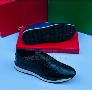 Men's Leather Sneaker Shoes Versace Branded Typically Smartest