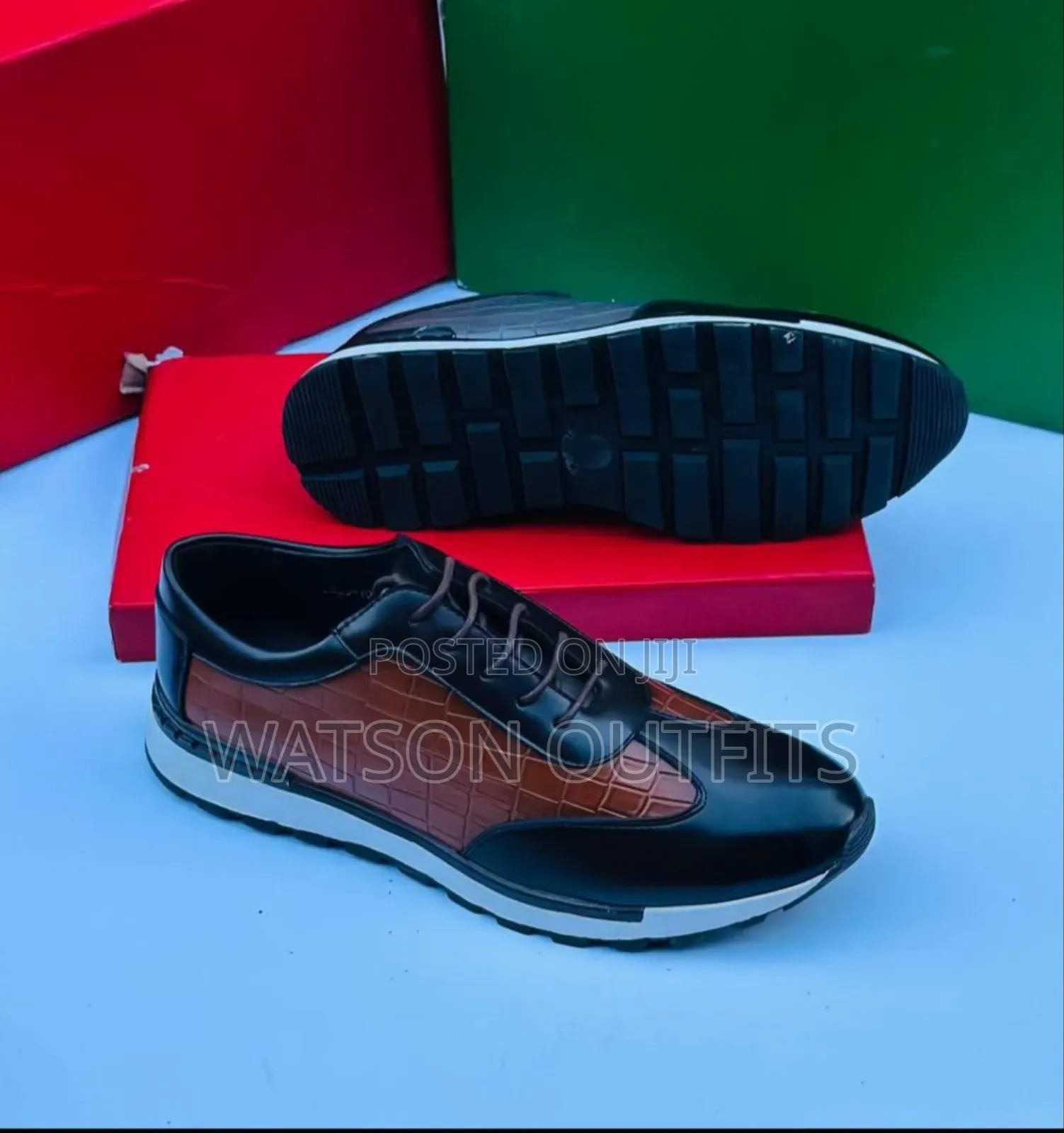 Men's Leather Sneaker Shoes Versace Branded Typically Smartest