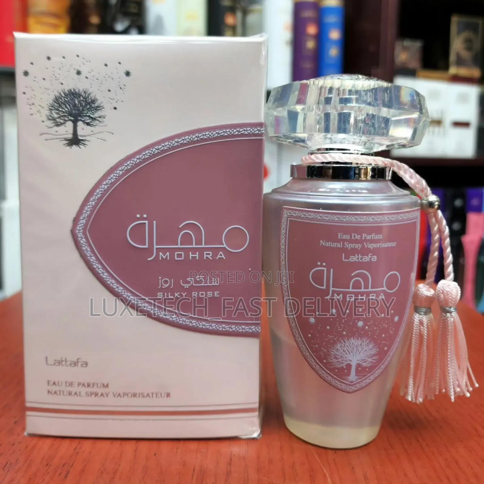 Lattafa Mohra Silky Rose Eau De Parfum, Floral-Fruity Scent for Women