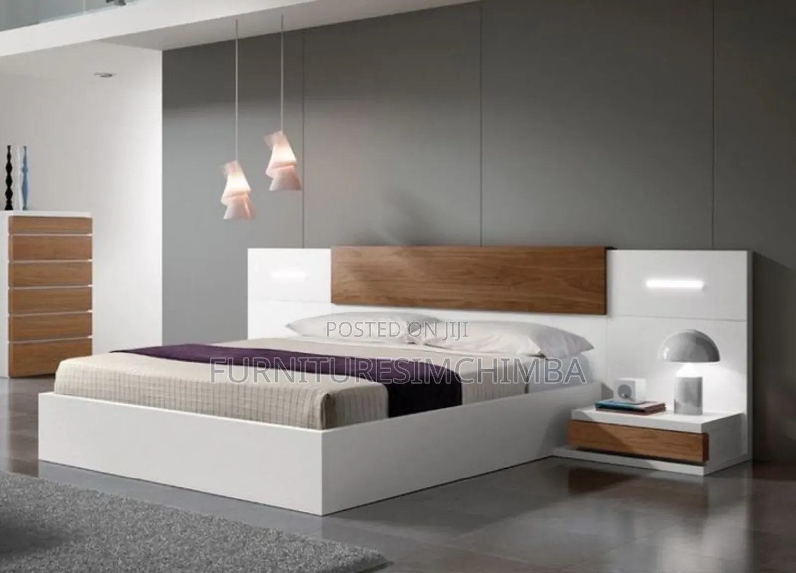 Luxury Wood Material for Bed Made