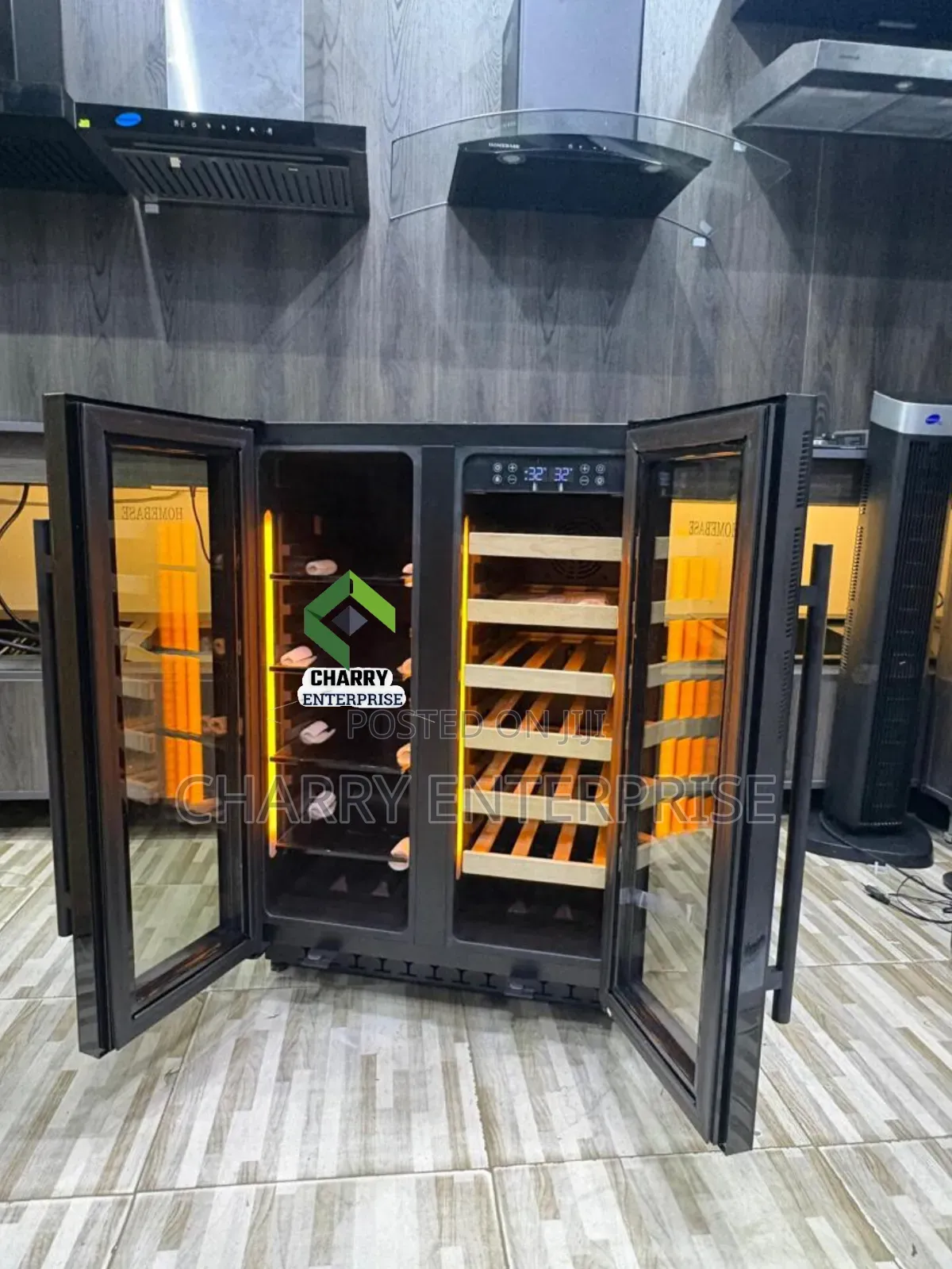 Homebase Built in Wine Cooler 54 Bottles Led Lights and Touch Control
