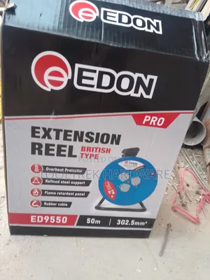 Edon Pro Extension Reel British Type Heavy Duty 50m