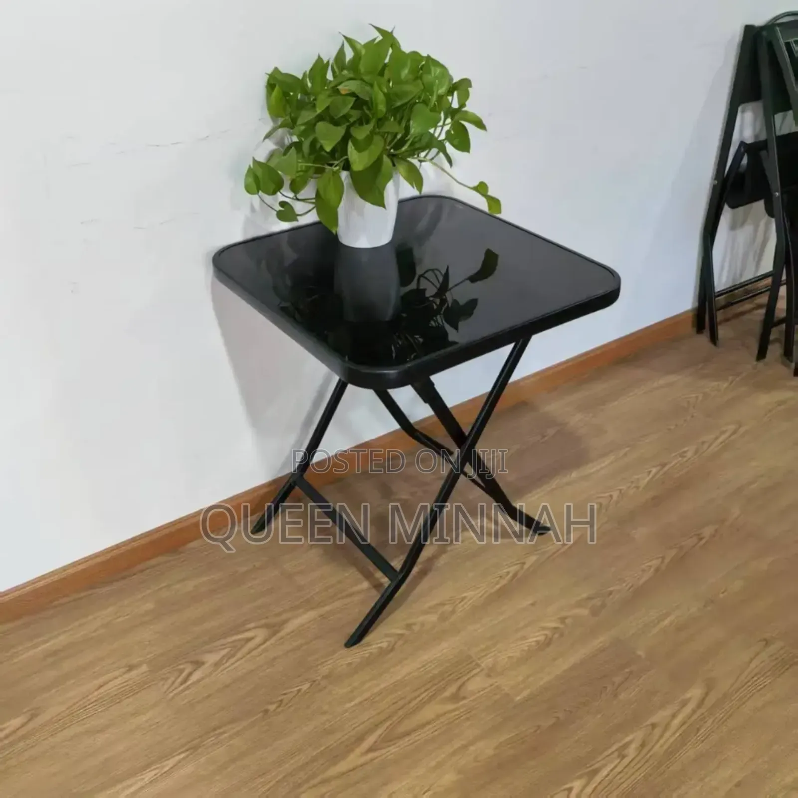 60cm Folding Glass Table